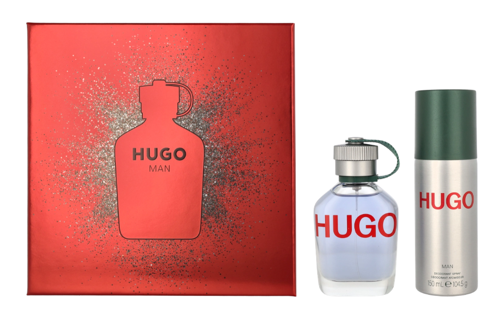 Hugo Boss Unisex Man Eau de Toilette 75ml + Deodorant Spray 150ml Gift Set - One Size